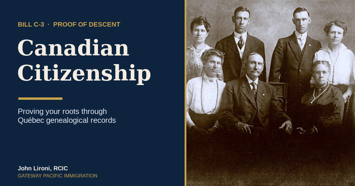 Proving Canadian Citizenship: A Guide to Quebec Genealogical Records Under Bill C-3